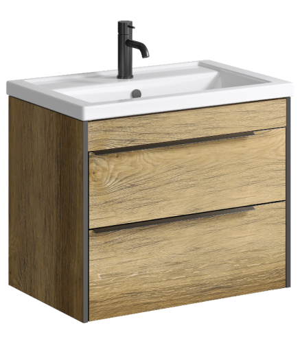 Тумба с умывальником AQWELLA Fargo 71 Дуб балтийский  FRG0107DB